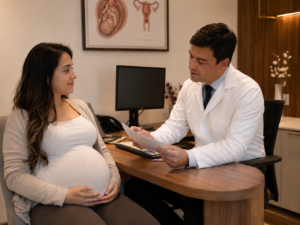 Consulta de pré-natal de alto risco em consultório